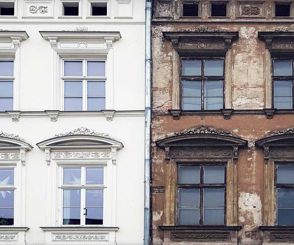 Auch in der Fassadentechnik gewährleisten wir stets professionelle Fassadenreinigung, München und Bayern